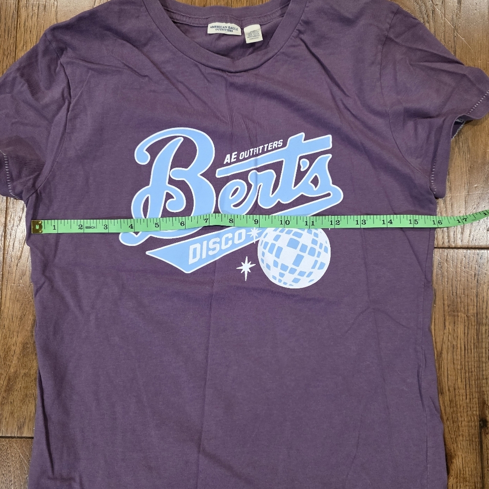 Vintage Y2k American Eagle Graphic Berts Disco Baby Tee Shirt Indie Sleaze. M - Picture 7 of 7